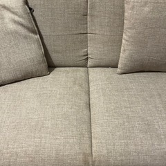 【2人がけ掛け】グレー布ソファの画像