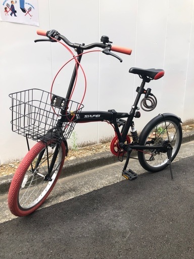 【使用感　少】サスペンション付き折りたたみ自転車
