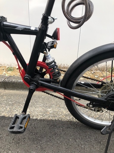 【使用感　少】サスペンション付き折りたたみ自転車
