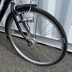 【都内/千葉引取】街乗り用自転車 27インチ カゴ/鍵/オートライト/6段変速付の画像