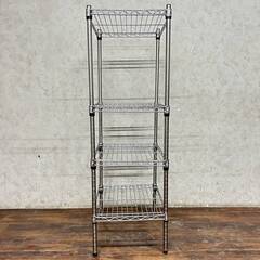 ww4/75 Luminous ルミナス メタルラック 4段 スチールラック メタルシェルフ 棚 収納棚 シルバー ★直接引取歓迎◎の画像