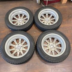 ジ422/ ダンロップ 155/65R14 75Q  DSX-2 冬用スタッドレスタイヤ ホイール付き 4本セットの画像
