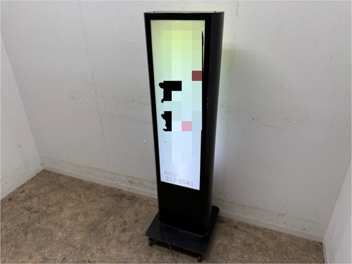 電飾看板　自立電光看板　看板　キャスター付き　W４００ｘD４００ｘH１３６０ｍｍ 電飾看板 自立電光看板 看板 キャスター付き 飲食店