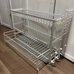 SAKURAKU 伸縮　水切りラック 2段 の画像