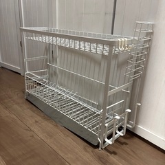 SAKURAKU 伸縮　水切りラック 2段 の画像
