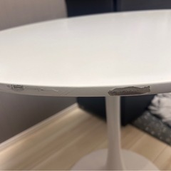 丸　テーブル　ホワイト　　の画像