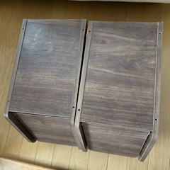 スタックボックス　扉付き　2個セットの画像