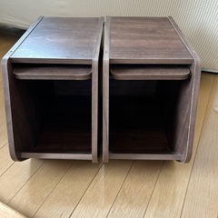 スタックボックス　扉付き　2個セットの画像