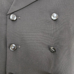 ✨美品✨Luigi Bianchi Mantova ベスト ジレ ダブルボタン 黒 ブラック メンズ ビジネス フォーマル ジャケット風 スタイリッシュの画像