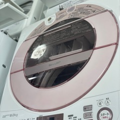 送料・設置込み可　洗濯機　8kg SHARP 2017年【分解クリーニング済み】の画像