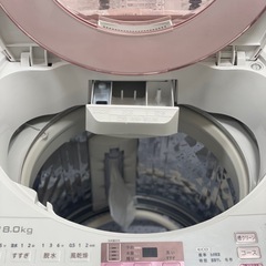 送料・設置込み可　洗濯機　8kg SHARP 2017年【分解クリーニング済み】の画像