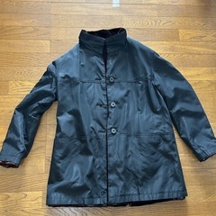 SAGA MINK リバーシブル ファーコート ミディ丈 ブラック　サイズM相当の画像