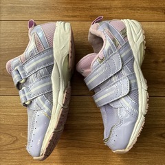 アシックス　19.5cm 紫の画像