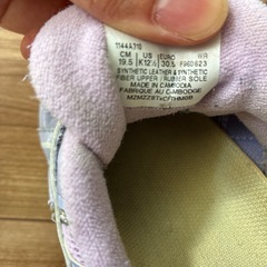 アシックス　19.5cm 紫の画像