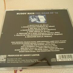 ジャズの名曲BUDDY RICHの名盤『THE ROAR OF '74』、「NUTTVILLE」を含む全8曲収録のCD。の画像