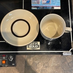 【引き取り限定】中古品　コーヒーカップ　3セット　カップ&ソーサー　ストーンウェア　の画像