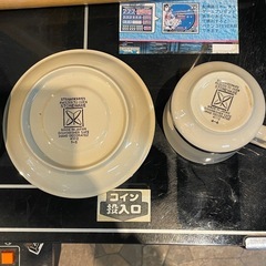 【引き取り限定】中古品　コーヒーカップ　3セット　カップ&ソーサー　ストーンウェア　の画像