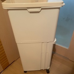 2段キャスター付きダストボックス ゴミ箱の画像