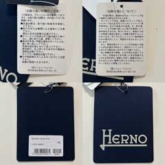 美品Herno® ヘルノメンズコート ナイロンコート ステインカラーコート ジャケット cort アウター 冬服 秋服 春服 薄手コートNAVYネイビー紺色系サイズ48 肩幅43身幅51袖丈65着丈79製品タグ類 ボタン×4の画像