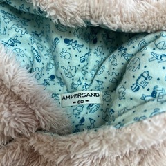 AMPERSAND フード付きロンパース 60の画像