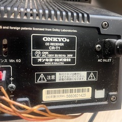 ONKYO コンポ　CR-T1の画像