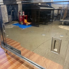 キャビネット調理台 W1000×D600×H800 ステンレス台 作業台 食器庫 引戸付き調理台 業務用 厨房の画像