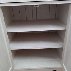 ★リユースのサカイ水戸店★レンジ台ホワイト系H146×D41×W58.5クリーニング済みMT5732の画像