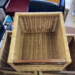 万代店　ラタン　かご　　チェスト収納の画像