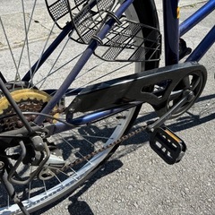 ◎ 自転車 26インチ ネイビー 美品 タイヤバリ溝 防犯登録解除済 変速付
の画像