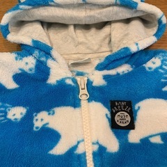 BABY BREEZE クマ柄 フリースロンパースの画像