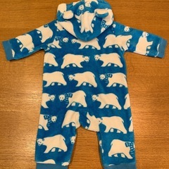 BABY BREEZE クマ柄 フリースロンパースの画像