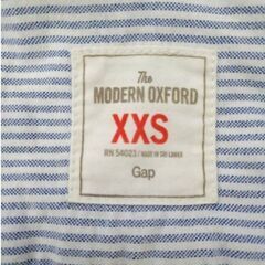 Gap 長袖ストライプボタンダウンシャツ XXSサイズの画像