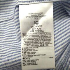 Gap 長袖ストライプボタンダウンシャツ XXSサイズの画像