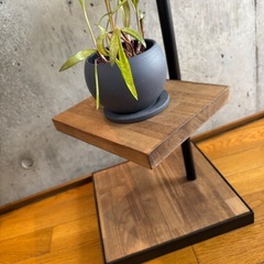 アイアン×木製　プランタースタンド フラワースタンド 鉢置き 花台 の画像