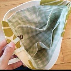 未使用品 幾何学模様ハンドバッグの画像