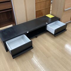 A-313★ジモティ割引あり★【リユースのサカイ野々市店】 TV台　黒 (幅)159cm×(奥行き)40cm×(高さ)29cm　 ※クリーニング済みの画像