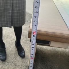 古い事務机　スチールデスクの画像