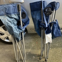 【受付終了】折りたたみいす アウトドアチェア 2脚セット ペア 運動会 キャンプ DIY 福岡の画像