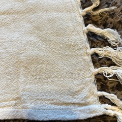 インド製　カフェカーテン　生成り色の画像