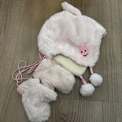 ホットビスケッツ　女の子用 帽子と手袋セットの画像