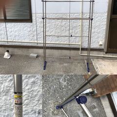 JM20338K) ★大特価★ランドリーラック/収納棚＜幅：約64~100cm 高さ：約170cm 奥行：約32cm＞中古品【取りに来られる方限定】　 の画像