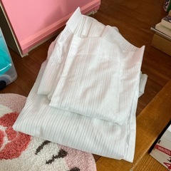 美品　 防火カーテン　緑　
　の画像