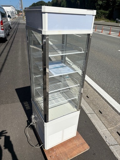 ■中古品 パナソニック四面ガラス式ショーケース SSR-165BN 122L 2018年 432Ｘ438Ｘ1397ｍｍ 厨房 動作問題