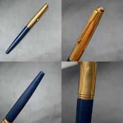 パーカー 万年筆 45 PARKER　ネイビ―×ゴールドカラー　中古/筆記未確認の画像