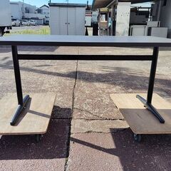 パブリック　T足　メラミン化粧板　木目調　ダイニングテーブル　店舗用テーブル　W1500『中古良品』複数入荷！の画像