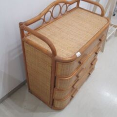 ジモティー割引🏷️【ジャングルジャングル岸和田和泉インター店】籐 4段チェスト 和泉市 堺市 岸和田市 泉大津市 高石市 泉北郡熊取町の画像