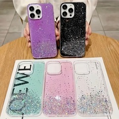 ③　iPhone 17 pro アイフォーン 17 プロ スマホケース カバー 星空 ぐりったグリッターの画像