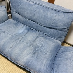 19日まで価格！デニムソファー2.3人掛けの画像