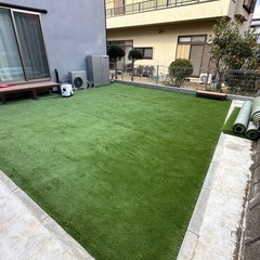 副業で人工芝を施行してます