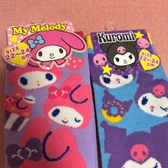 マイメロ&クロミ靴下の画像